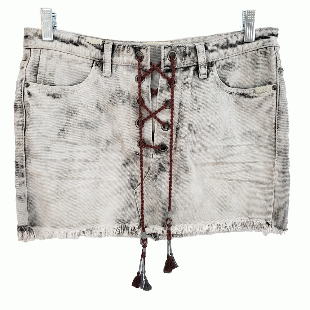 Free People Cotton Boho Tie Dye Mini Skirt NWOT